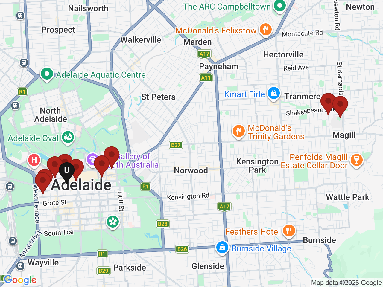 Map of UniLodge homes near Equals International