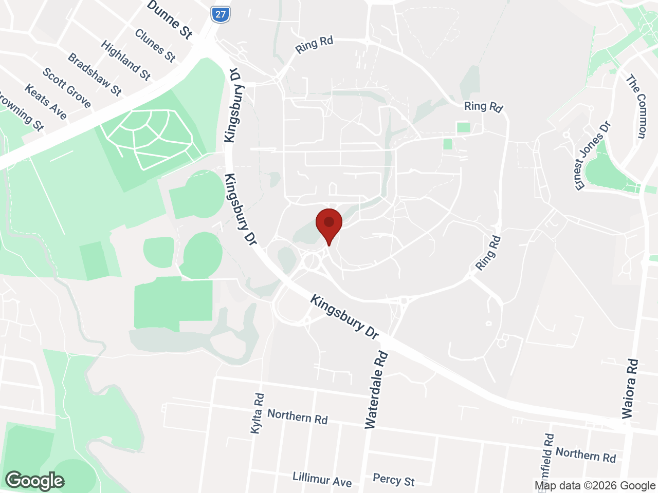 Map showing La Trobe University - Glenn College, Bundoora