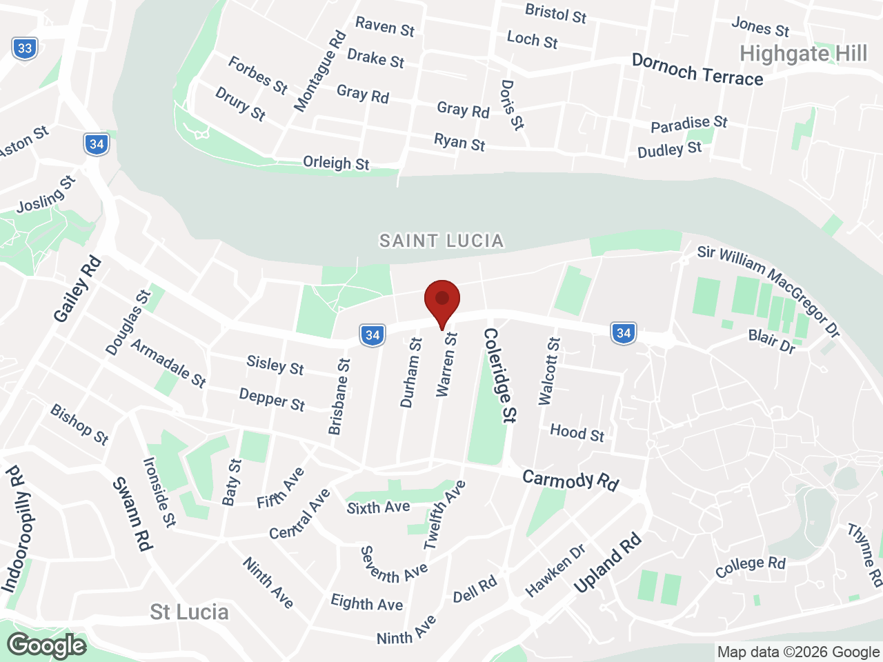 Map showing Student Living - Visage, St Lucia