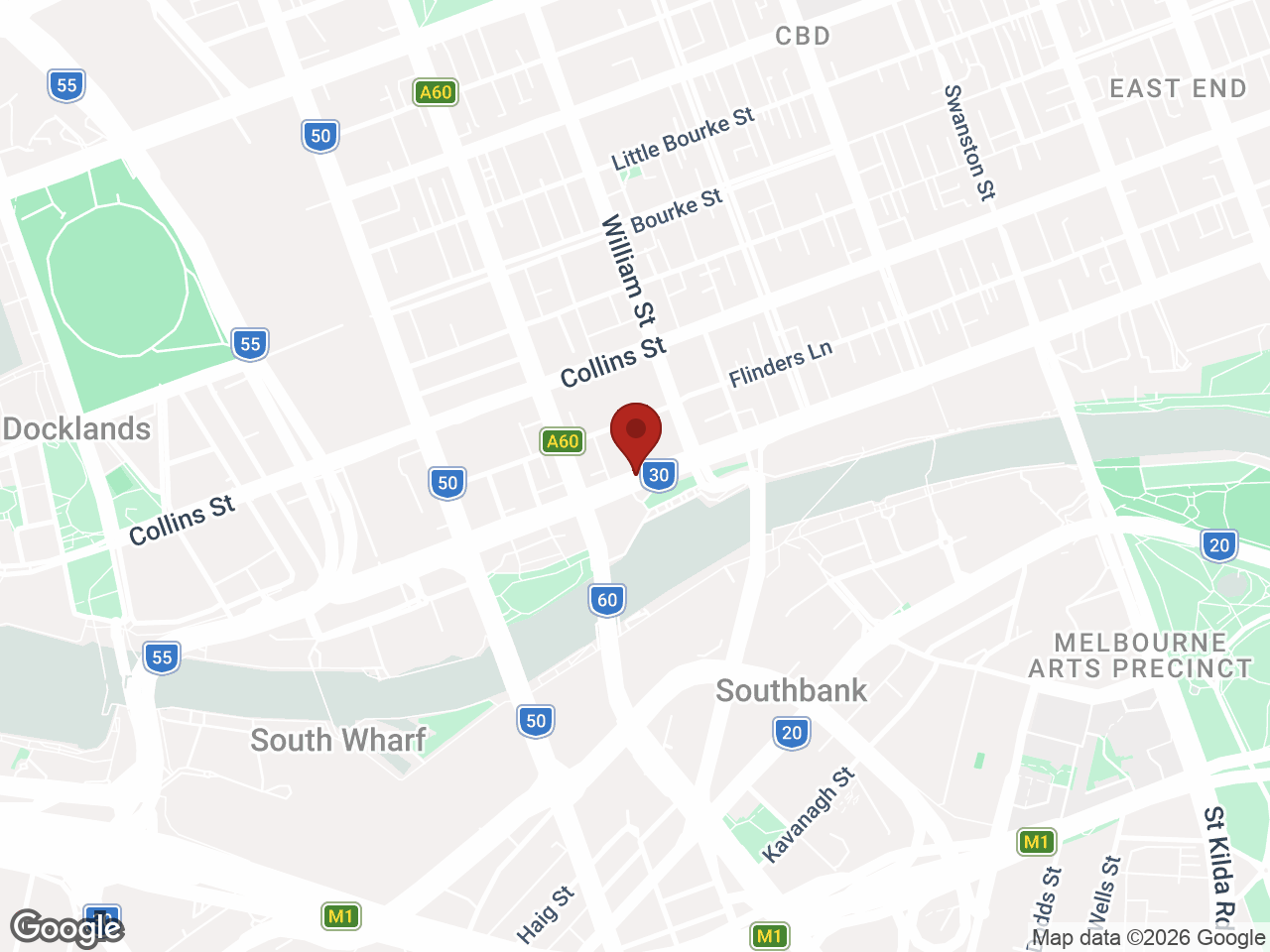 Map showing West Tower, Melbourne Quarter, Docklands